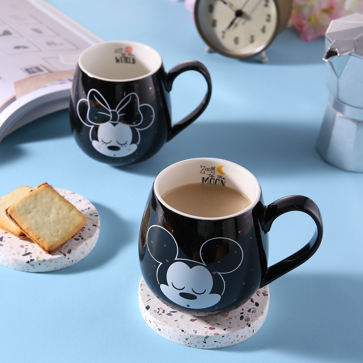 迪士尼特大号情侣qq马克对杯创意办公咖啡杯早餐牛奶杯卡通可爱