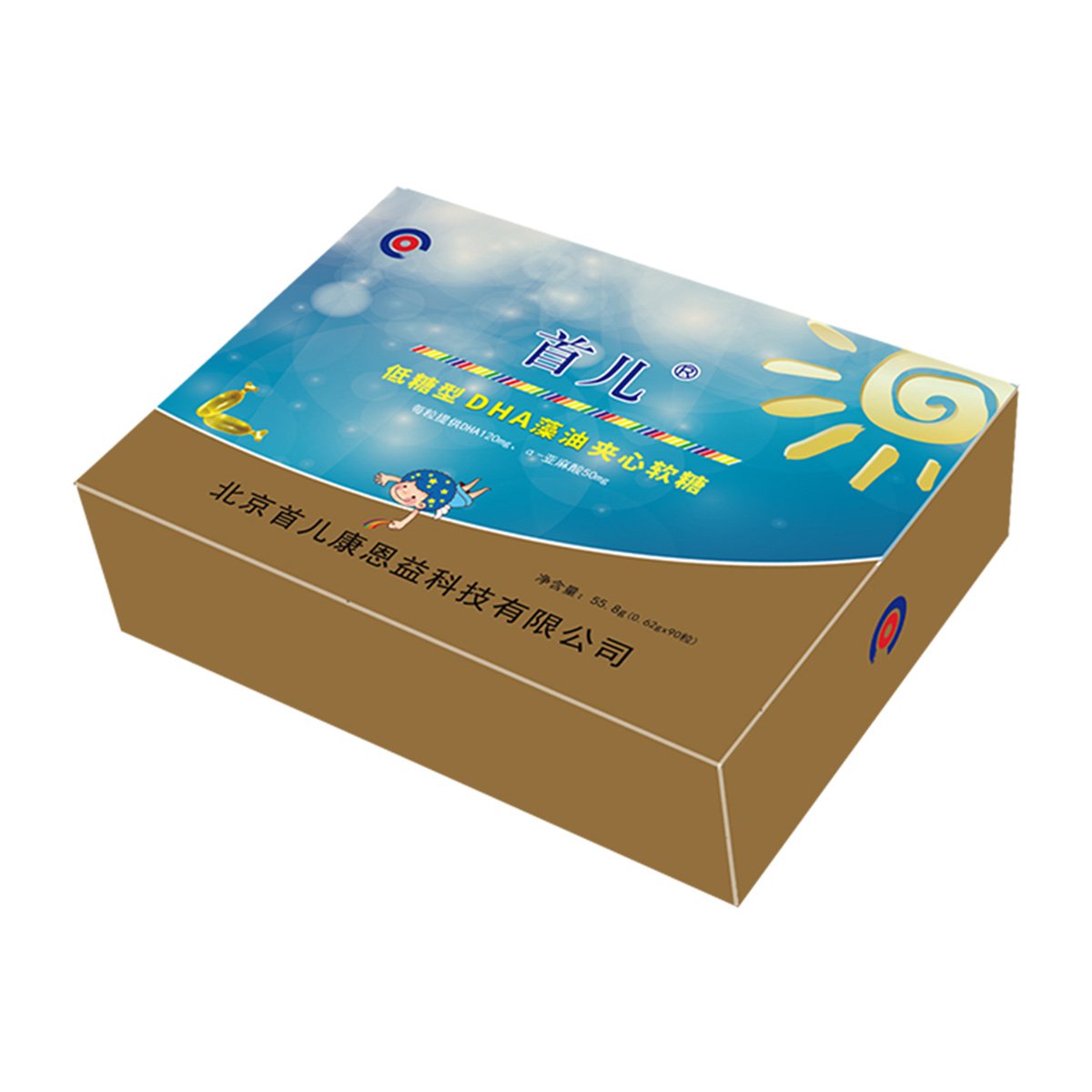 首儿低糖型dha藻油夹心软糖 0.62g*90粒