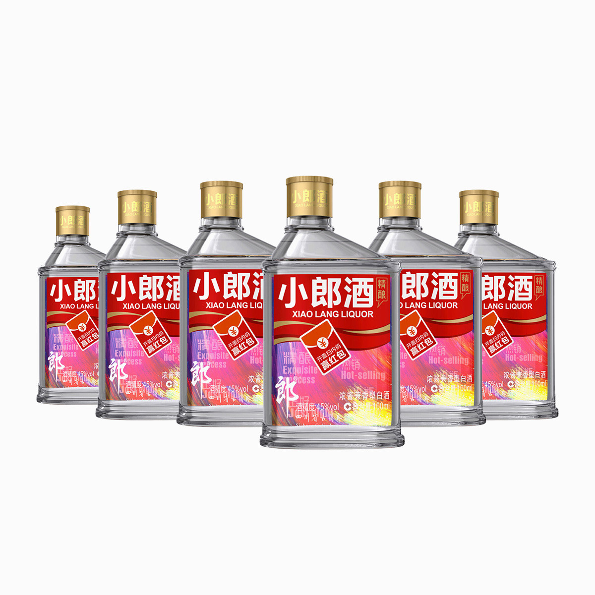 郎酒 小郎酒(精酿)45度浓酱兼香型白酒100ml*6瓶
