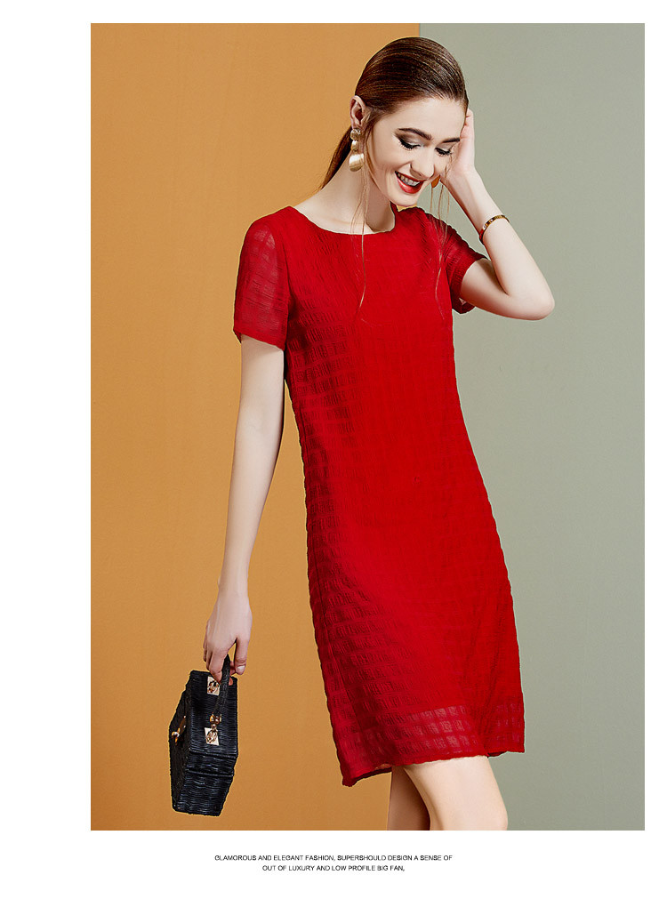 2020夏装新款红色格子裙名媛洋气连衣裙女