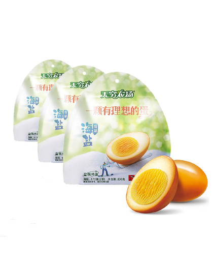 【自营】盐焗鸡蛋100g*3袋（共12个）早餐下午茶休闲零食