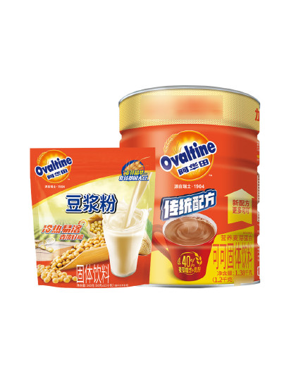 巧克力可可粉加量1380g+经典原味豆浆粉360g