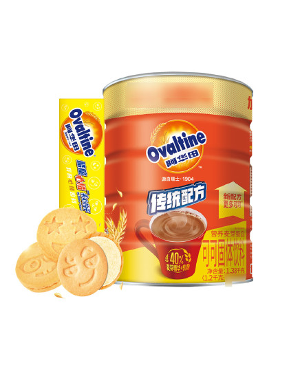 巧克力可可粉加量1380g+夹心饼干零食90g组合