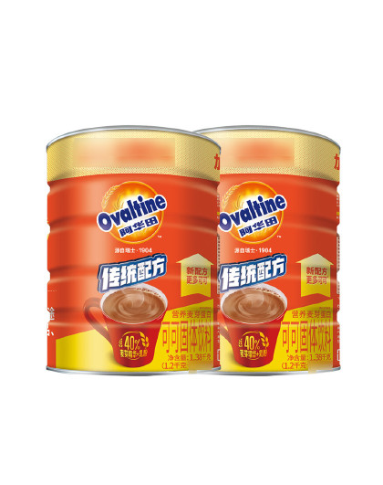 可可粉传统配方早餐蛋白型固体饮料1.38kg*2罐