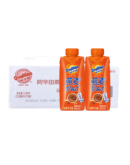 可可味燕麦麦芽乳330ml*12支整箱营养早餐奶整箱