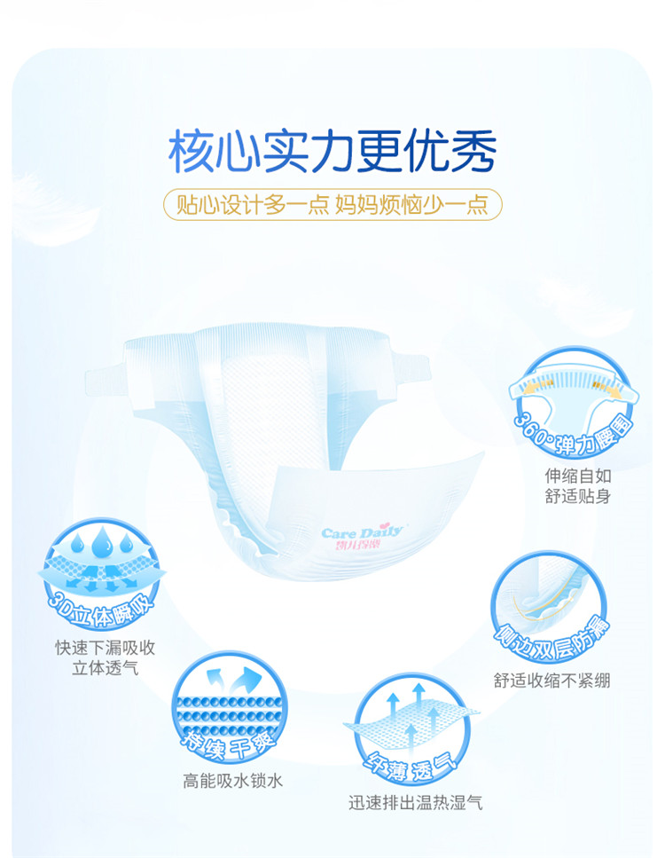 凯儿得乐丝薄纸尿裤尿不湿l码婴幼儿干爽透气新生儿s