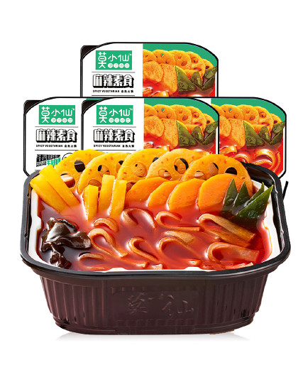 麻辣素食小火锅*4盒 懒人免煮宿舍夜宵速食食品冲泡即食