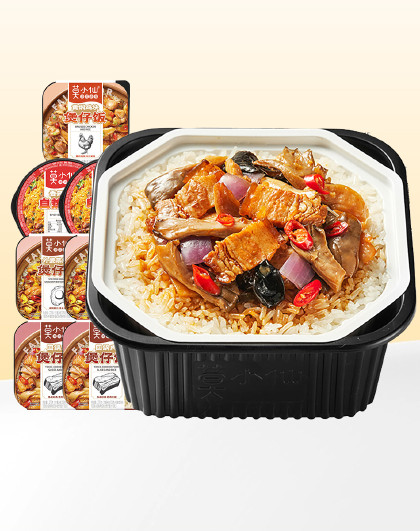 7盒煲仔饭4口味组合自热米饭方便速食大份量午餐煲仔饭冲泡即食