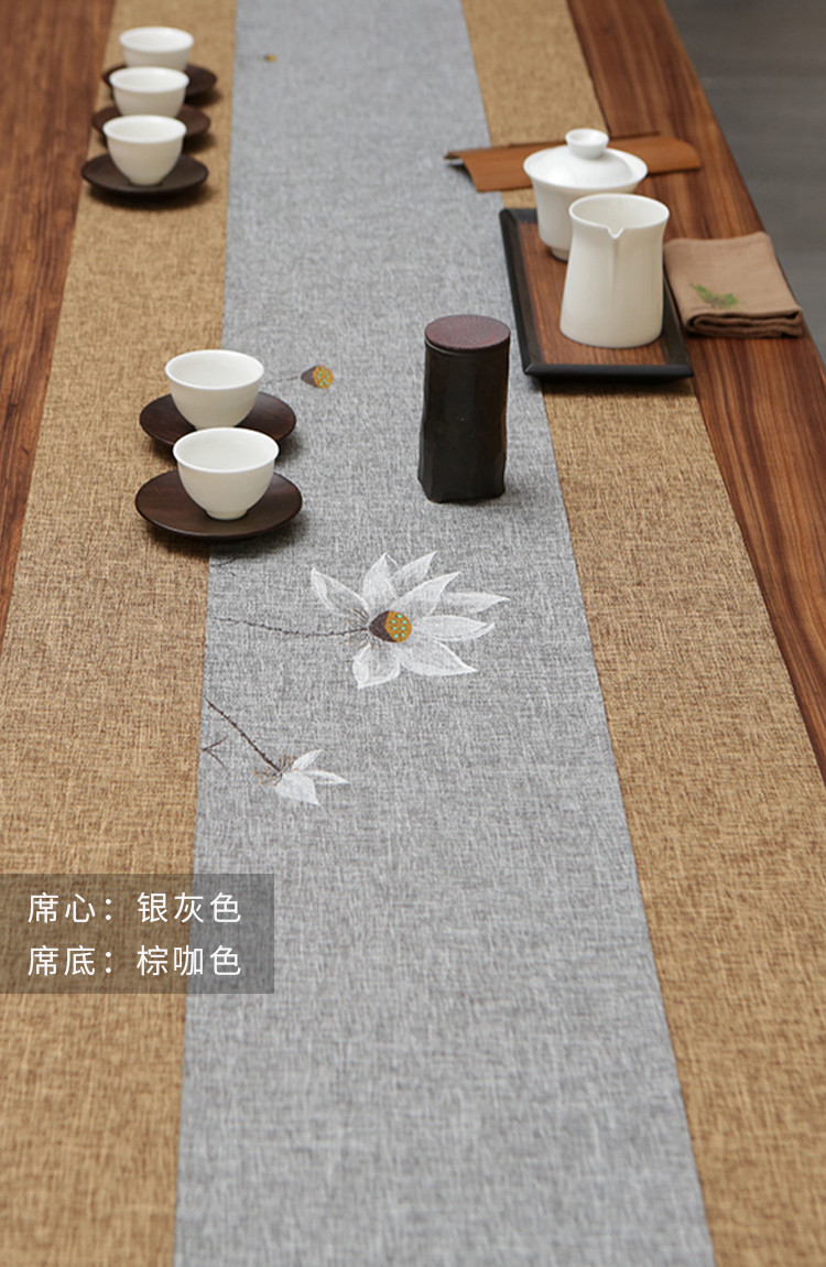茶席防水桌旗新中式禅意中国风茶旗茶桌布高档茶台布