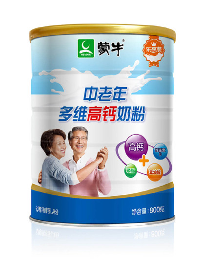 【经典爆款】乐享男女中老年多维高钙奶粉800g/罐装+礼袋