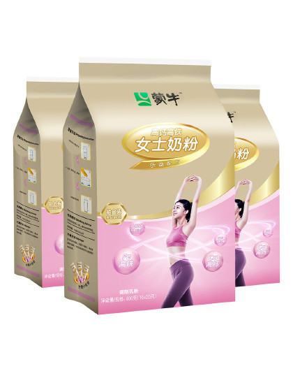 高钙高铁营养便携小条青少年女士奶粉400g*3/袋+礼袋