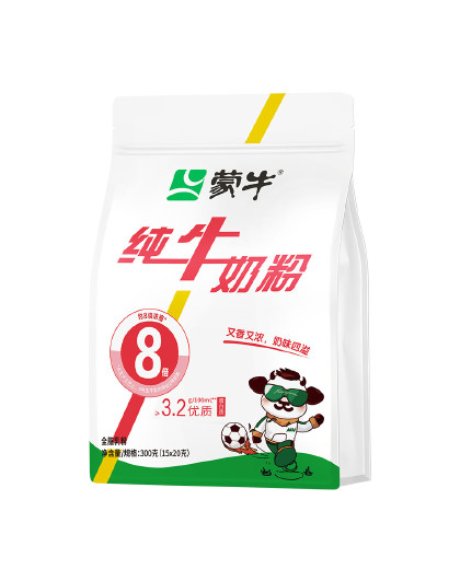 【生牛乳】纯牛奶粉男女大学生全家营养300g/袋装+礼袋