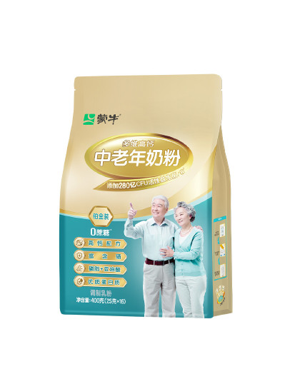 【中老年奶粉】铂金装多维高钙中老年奶粉400g/袋装 +礼袋
