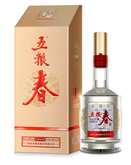 新品五粮春第二代52度500mL单瓶 浓香型白酒高度口粮酒