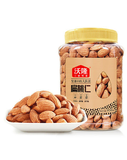 沃隆扁桃仁950g巴旦木仁无壳原味坚果干果炒货营养健康零食