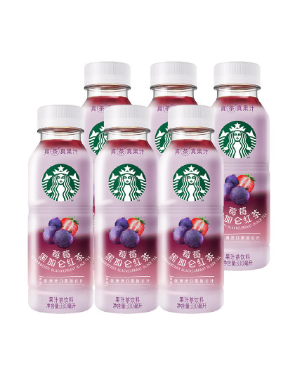星茶饮 莓莓黑加仑红茶330ml/瓶 果汁茶饮料