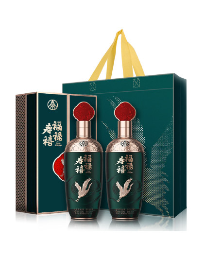 股份福禄寿禧 云浩 52度浓香型白酒 500ml*2瓶 礼品