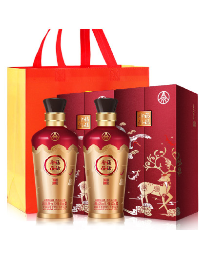 股份福禄寿禧 六合同春 浓香型白酒 52度 500ml*2瓶