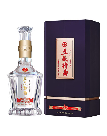 股份 五粮特曲紫金花开 浓香型白酒52度500ml单瓶 宴请