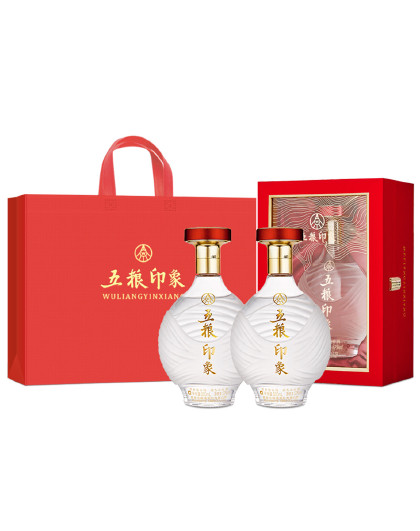 股份 五粮印象水晶装52度500ml*2瓶 固态法浓香型白酒
