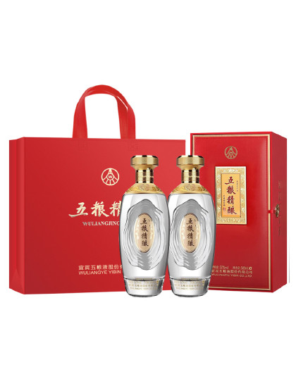 股份 五粮精酿天禄献瑞52度500ml*2瓶固态法浓香型白酒