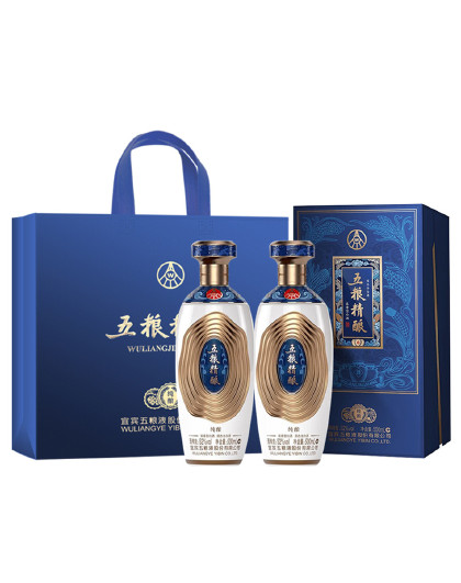 股份 五粮精酿纯酿52度500ml*2瓶浓香型白酒 礼盒送礼
