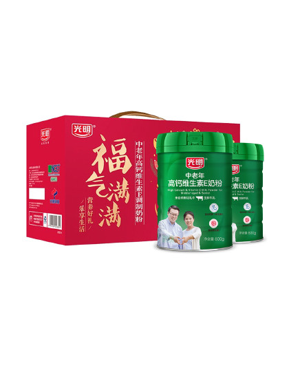 礼盒 高钙维生素E调制奶粉 成人中老年 无蔗糖早餐奶粉