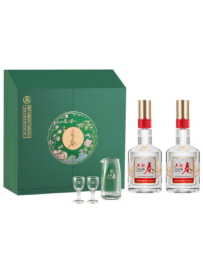 五粮液 五粮春二代春菁萃52度500ml*2瓶礼盒白酒 送礼