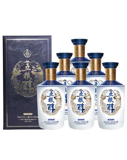五粮液股份 五粮醇醇香商务蓝52度500ml整箱 浓香型白酒