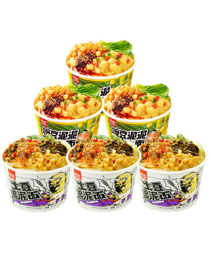 土豆泥泥面拌面孜然麻辣味泡面速食早餐宵夜土豆泥拌粉面条组合