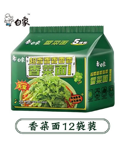 香菜面多包速食泡面方便面袋装12包