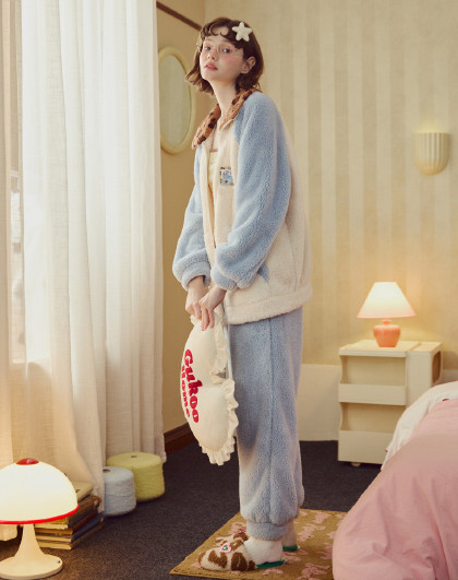 【疯狂动物城系列】睡衣女秋冬加厚豹纹款高级感可外穿居家服套装