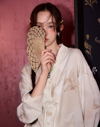 【国风系列】高品质睡衣女春秋长袖新中式蝴蝶晕染可外穿家居套装