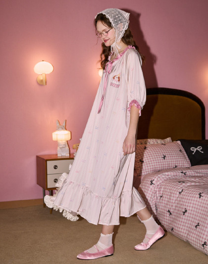 【原创IP】高品质春秋睡裙女高级感轻奢舒适居家短袖公主风睡裙