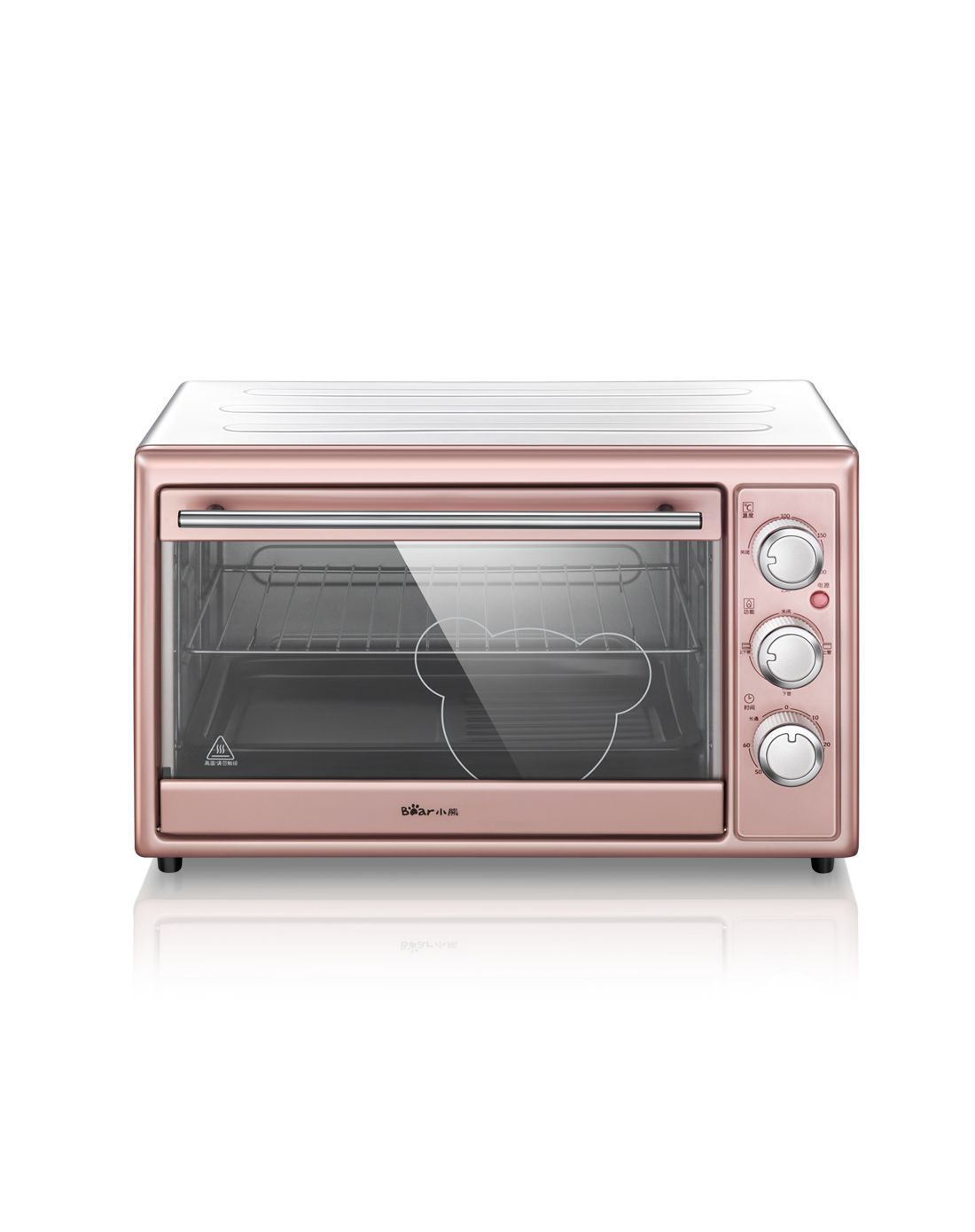 小熊电器厨电专场30L粉色彩钢电烤箱,上下独立控温DKX-B30N1_唯品会