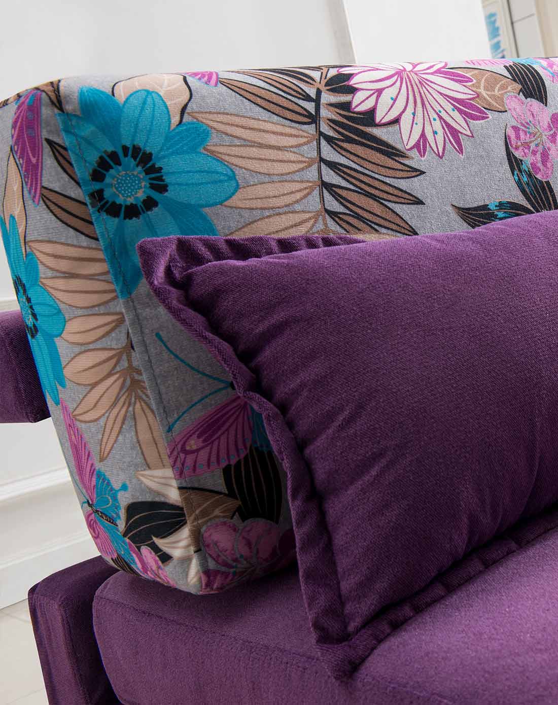 场600城区五包到家 多功能沙发床 1.2米葡萄紫