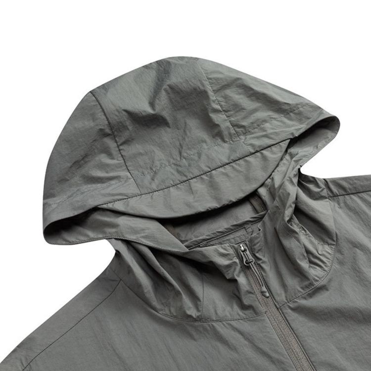 安踏 【轻壳】防晒衣男士防泼水外套男户外抗紫外线梭织连帽运动上衣男