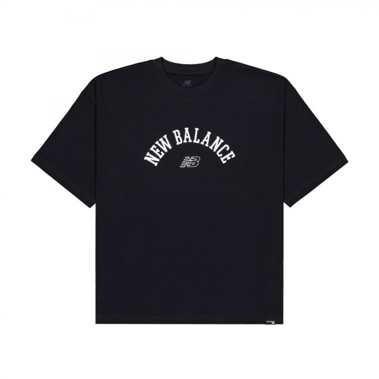 New Balance Nb官方正品女款休闲百搭舒适圆领运动短袖t恤wt41524 In Black