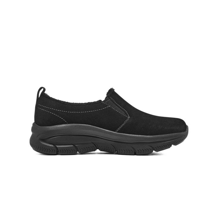 斯凯奇 【加绒保暖】女鞋通勤鞋舒适棉鞋一脚蹬健步鞋休闲鞋冬季