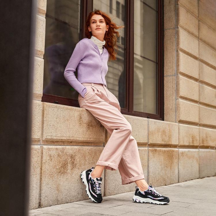 斯凯奇 【爆款推荐】女鞋老爹鞋休闲运动鞋撞色小白鞋尺码偏大秋冬季