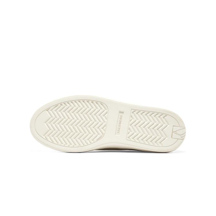 斯凯奇 【质感皮面】女鞋小白鞋简约纯色复古板鞋女休闲鞋百搭舒适春夏季