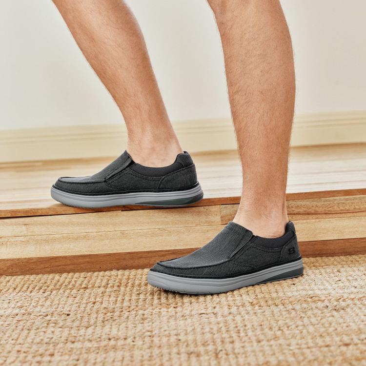 SKECHERS 斯凯奇 【舒适柔软】男鞋一脚蹬男休闲鞋防滑耐磨舒适透气春秋季