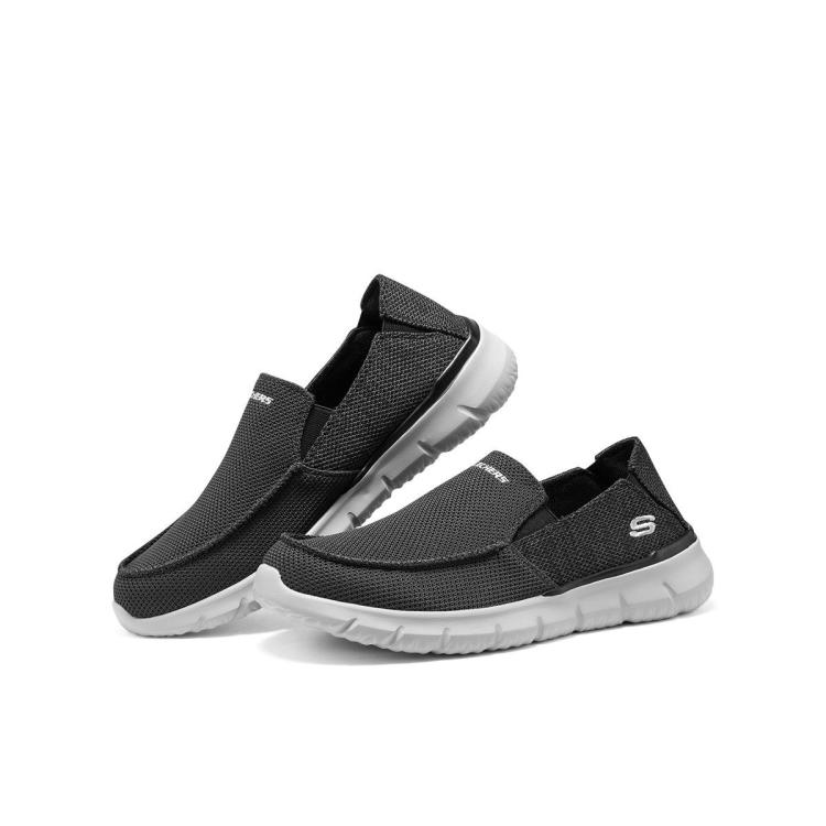 斯凯奇 【柔软回弹】男鞋一脚蹬运动健步鞋休闲鞋男款透气舒适百搭春夏季