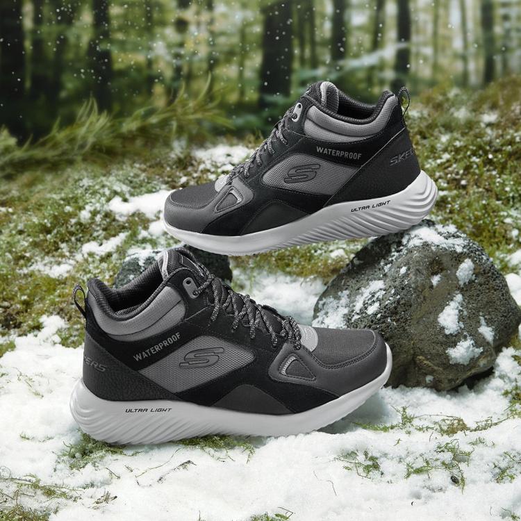 斯凯奇 【高帮保暖】爆款男靴高帮男鞋运动休闲鞋户外跑步鞋休闲靴冬
