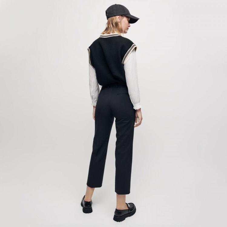 MAJE MAJE 冬季女装休闲九分裤经典版型通勤休闲裤