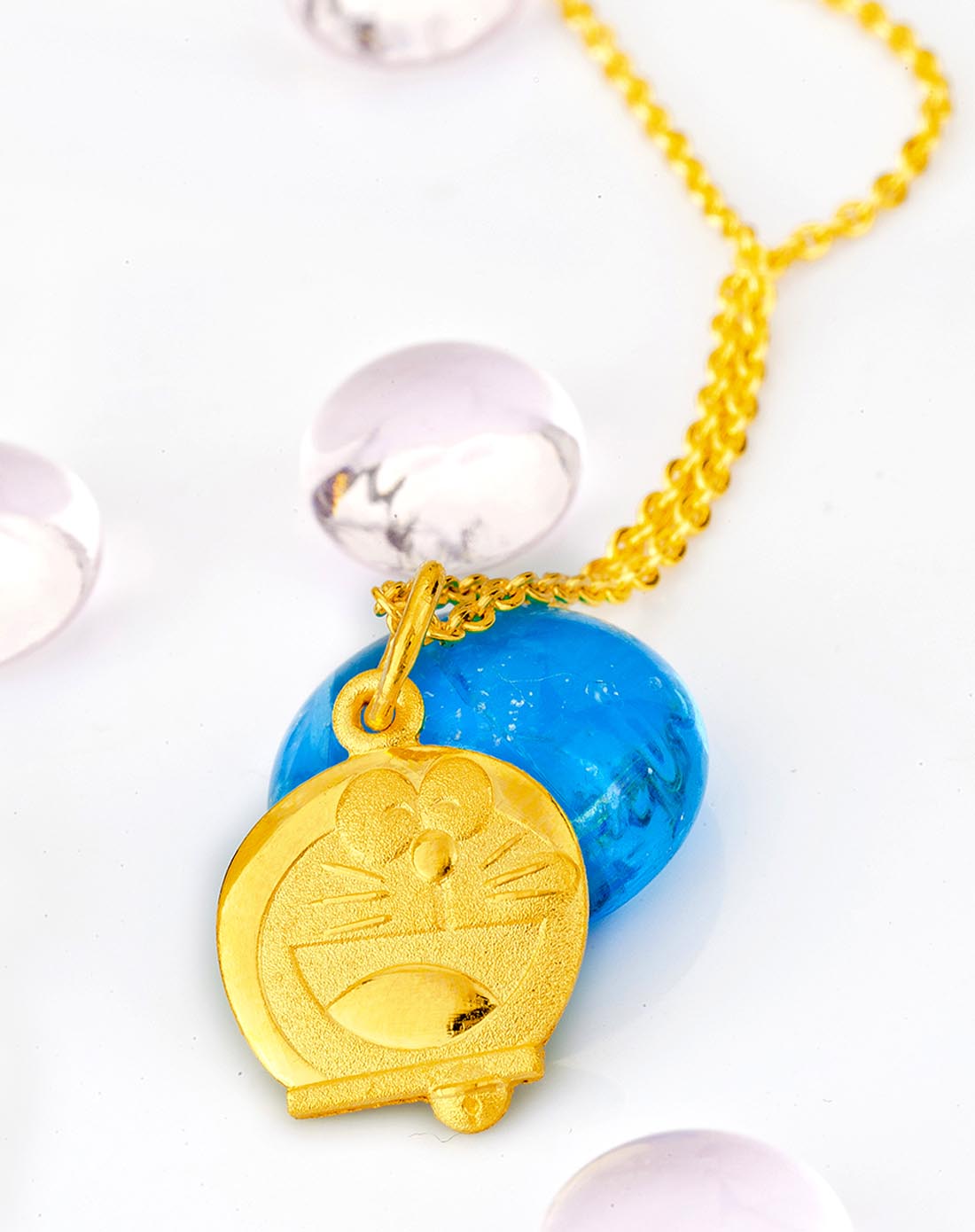 喜悦 哆啦a梦表情吊坠 黄金/足金吊坠(定价)