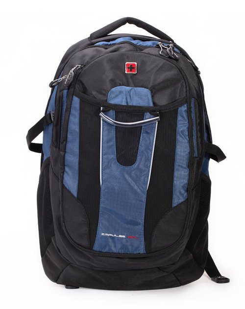 swisswin 中性款蓝色电脑背包