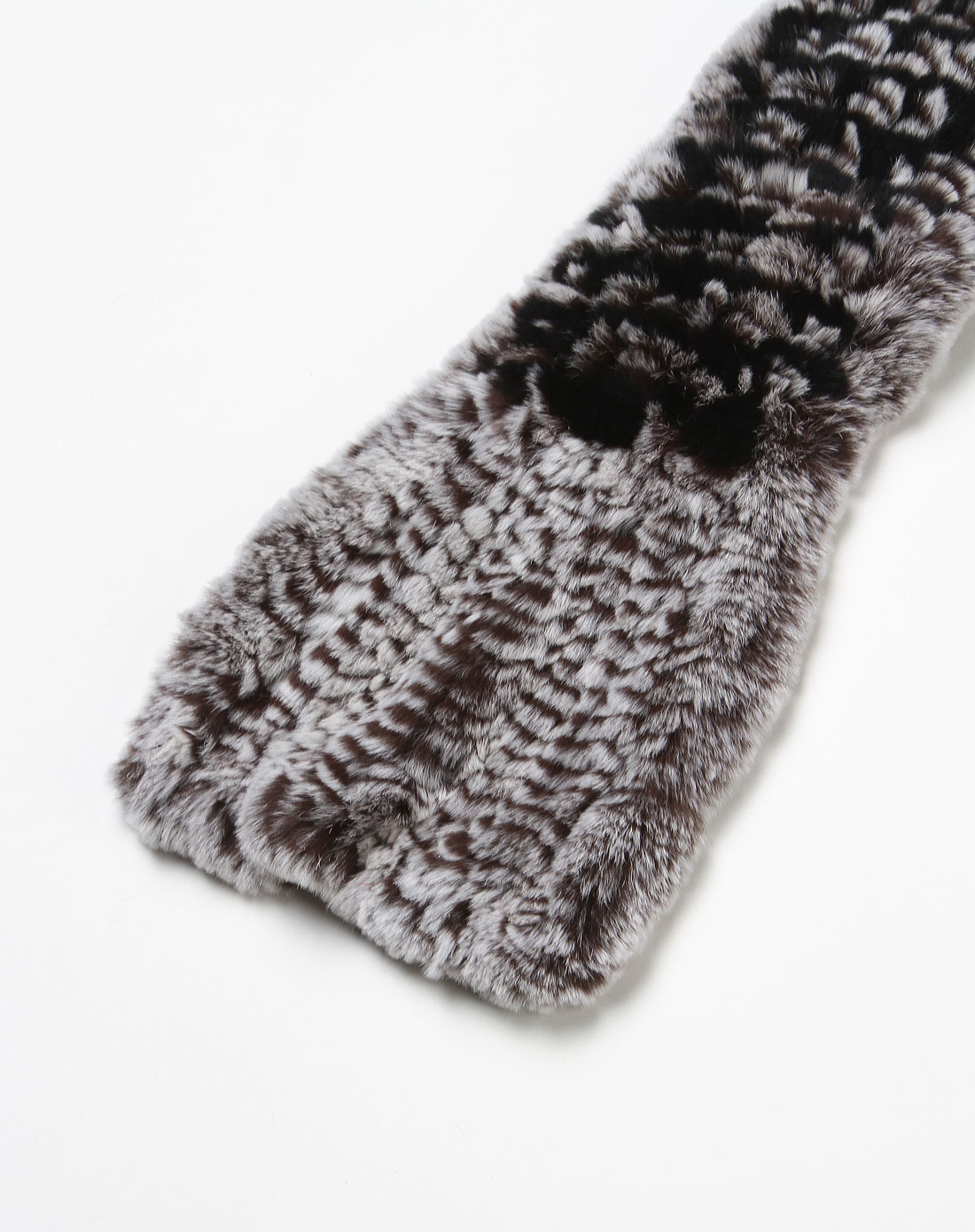 咖啡灰色气质兔毛围巾