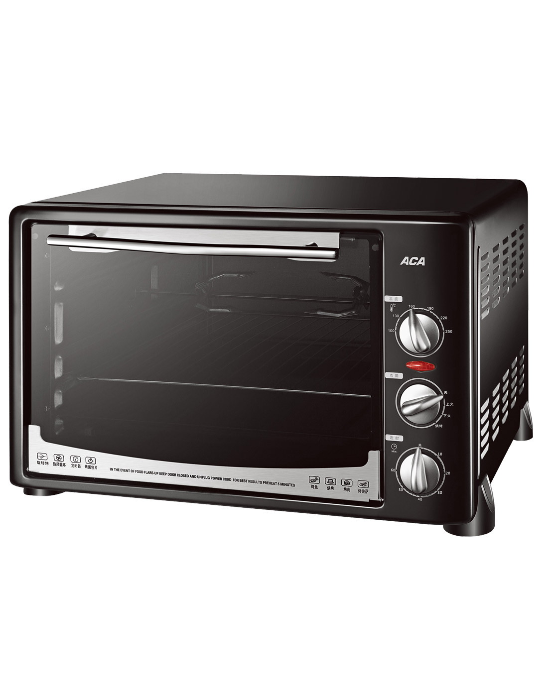 北美电器(aca) ato-mr34b 34l 电烤箱(黑色)