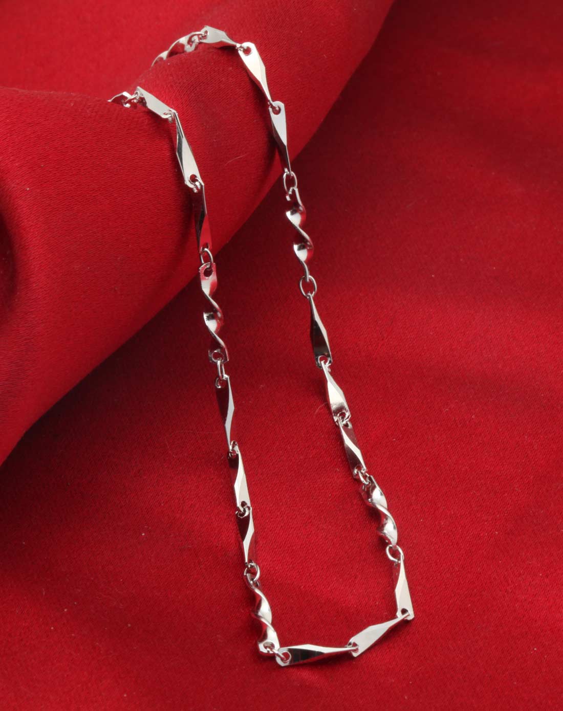 925银项链-扭片链蜜意轻吻